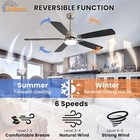 52 Inch Flush Mount Ceiling Fan With Light And Remote Modern Ceiling Fan Bedroom