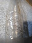 Dr  Pepper Vintage  Embossed  Clear Glass Bottle  10-2-4 Good For Life Banner ks