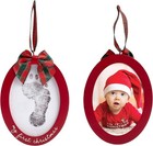 Babyprints Double-sided Christmas Ornament  First Holiday Keepsake Frame With   