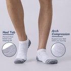Mens Ankle Running Socks 5 Pack Cushioned Athletic Low Cut Short Socks For Men
