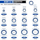 245 Pcs Metric Bonded Seal Dowty Washer Kit  Nbr  Zinc-plated  Sizes M6-m30