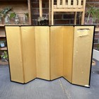 Vintage Japanese 6 Panel Byobu Hand Painted Flower Cart Folding Screen Signed