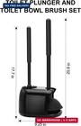 Setsail Toilet Brush And Plunger Set  Semi-hidden Toilet Plungers  Black   Heavy