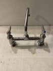 T s Brass  Workboard Faucet  Deck Mount  8  Centers  6    Swing