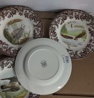 Spode Woodland Set Of 4 Salad  Plates- 4 Unique Birds Of Prey