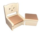 Sylvanian Families Calico Critters Vintage Chair Stool Opening Cream Brown Seat