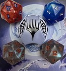 Lot Of 4 Magic The Gathering Oversized D20 Dice   1 Avatar Life Counter