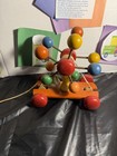Vintage Greece Kouvalias Colorful Painted Wooden Pull Toys W Bell For Toddlers
