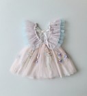 Baby Girl Birthday Dress Butterflies Party Dress Girls Pastel Floral Tulle Dress