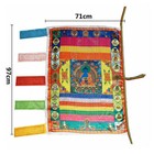2pcs Tibetan Satin Wind Horse Flag Tibetan Buddhism Buddha Prayer Flags 97x71cm