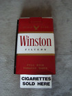 Vintage Winston Cigarettes 3 Dimensional Metal Tobacco Advertising Sign