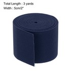 Elastic Bands For Sewing Double Side 2 Inch 3 Yard Navy Blue