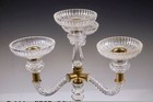Antique Empire French Baccarat Crystal Bronze Epergne Candelabrum Centerpiece
