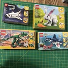 Lego Creator 3-in-1 Mighty Dinosaur  Space Shuttle  White Rabbit   Deep Sea Sets