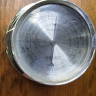 Vintage Springfield Nautical Weather Station Thermometer Barometer Brown Wood