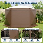 13x13 Ft Pop-up Screen Gazebo Canopy Tent Quick Setup Sun Shelter Canopy 6 Sided