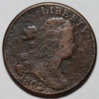 1802 Draped Bust Large Cent - With Stems - Us 1c Copper Coin