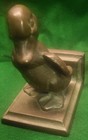 Antique  1925  Bronze Baby Duck Bookends  - Excellent  - Great Dark Brown Patina