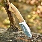 Handmade Hunting Pocket Knife 1095 Steel Fix Blade Skinner Pancake Leathersheath