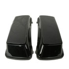 Vivid Black Hard Saddlebag Lids Abs Dual 6x9   Saddlebags Speaker Lids Fi
