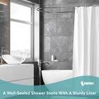 Clear Shower Curtain Liner - 72x72 Odorless Plastic With Magnets  Washable Lo   