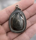 Phra Pidta Lp Kaew Kesaro Old Silver Case Pendant Talisman Thai Buddha Amulet