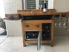 Antique Carpenters Workbench Repurposed As Wine Bar
