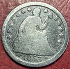 1853 Seated Liberty Half Dime  Free Shipping