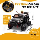 24v Black Kids Jeep Ride-on Car With Remote Control   Bluetooth  Single Seat