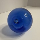 Vintage Japanese Glass Fishing Float 3    Blue Blown Glass Buoy Nautical Coastal