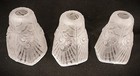 Vintage Art Deco French Replacemet Glass Shades Pendent Chandelier Set 3