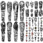 Realistic Full Arm Sleeve Temporary Tattoos For Men   Women  46 Sheets  Lion  Wo