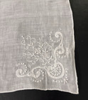 Vintage  White Madeira Embroidered Wedding Hanky Handkerchief