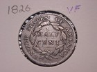 1826 Classic Head Half Cent Vf Free Shipping