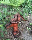 Antique Farm Duplex Davey Cast Iron Hand Well Water Pitcher Pump Vintage Garden