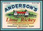 Vintage Soda Pop Bottle Label Andersons Lime Rickey Buffalo Ny Unused N-mint 
