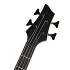 School Band 24 Frets Black Right Handed 4 Strings Electric Bass Guitar W  Bag