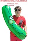 1 Pack - Giant Jumbo 36  Green Inflatable Smiling Pickle Head  3 Feet  Vinyl 