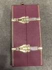 Vintage Doll Steamer Trunk Closet Case Burgundy Armoire Euc