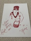 Ruth Buzzi Signed 9x12 Original Gladys Drawing On Canvas      To Robert     Jsa