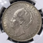 1938 Netherlands 2 1 2 Gulden Ngc Au58 Lot mk112 Silver 