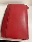 Filofax Red Leather  finisbury  Personal  Zipped Organizer  Preowned