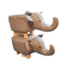 2 Elephant Stools Kids Room Decor Nursery Footrest Ottoman Padded Childrens Seat