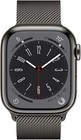 Apple Watch Series 8  gps lte  41mm Graphite Stainless Steel Case Milanese Loop