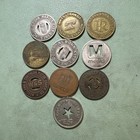 Lot Of 10  Variety Of One Local Fare Transit Token Lot Small Size Of 25c Lot A