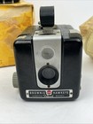 Vintage Kodak Brownie Hawkeye Camera With Flashholder With Box And Bulbs