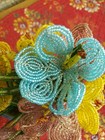 Vintage  French  Beaded Flower Arrangement