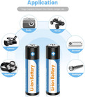 4 Pack 18650 Rechargeable Lithium Battery 3 7v Li-ion 2500mah Button Top Batt   