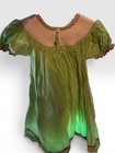 Nola Smocked Girls 3t Green white Gingham Smock Dress Christmas Nutcracker Theme