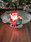 Vintage 1950 s Usalite Electric Lighted Christmas Santa W  Mailbox Org Box A-232